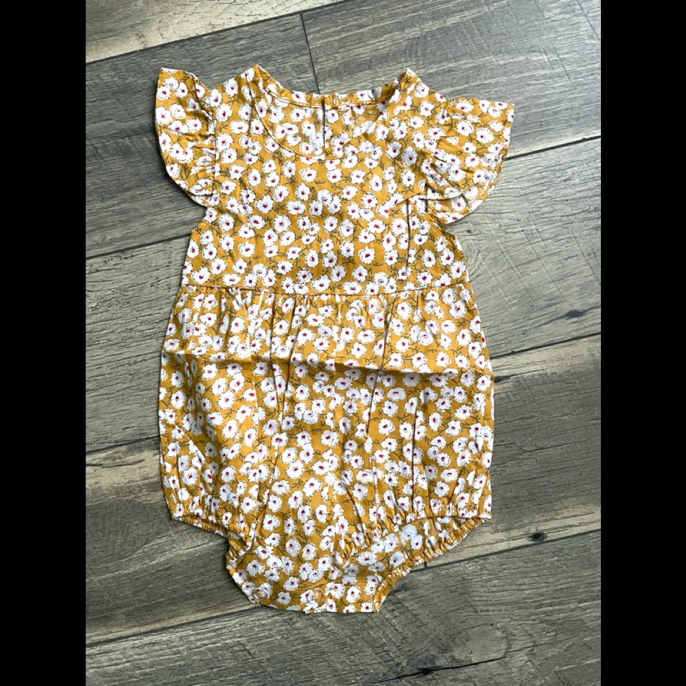 Flower Fall Girl Romper Baby Jumpsuit